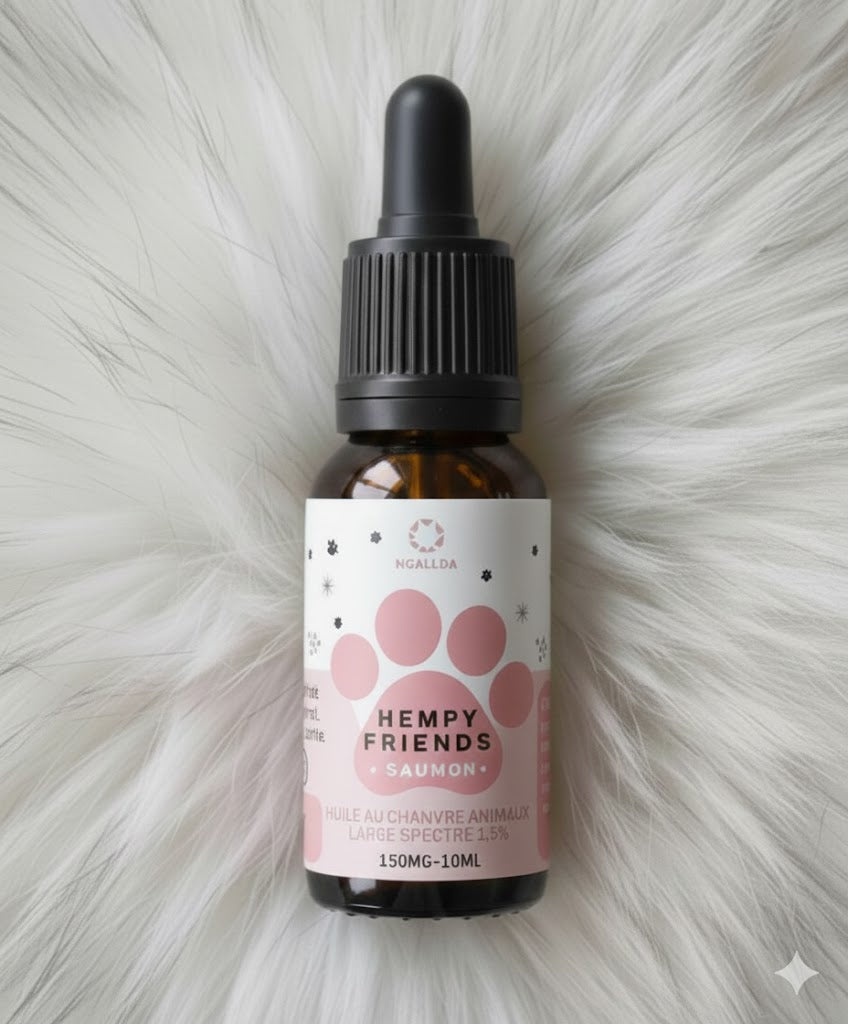 Huile chanvre pour Chiens & Chats 1,5% – Saveurs variées