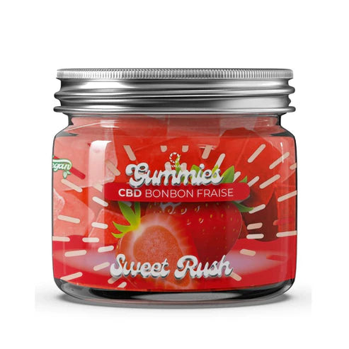 🍓 Gummies CBD Bien-être – Sweet Rush – Fraise façon bonbon